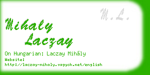 mihaly laczay business card